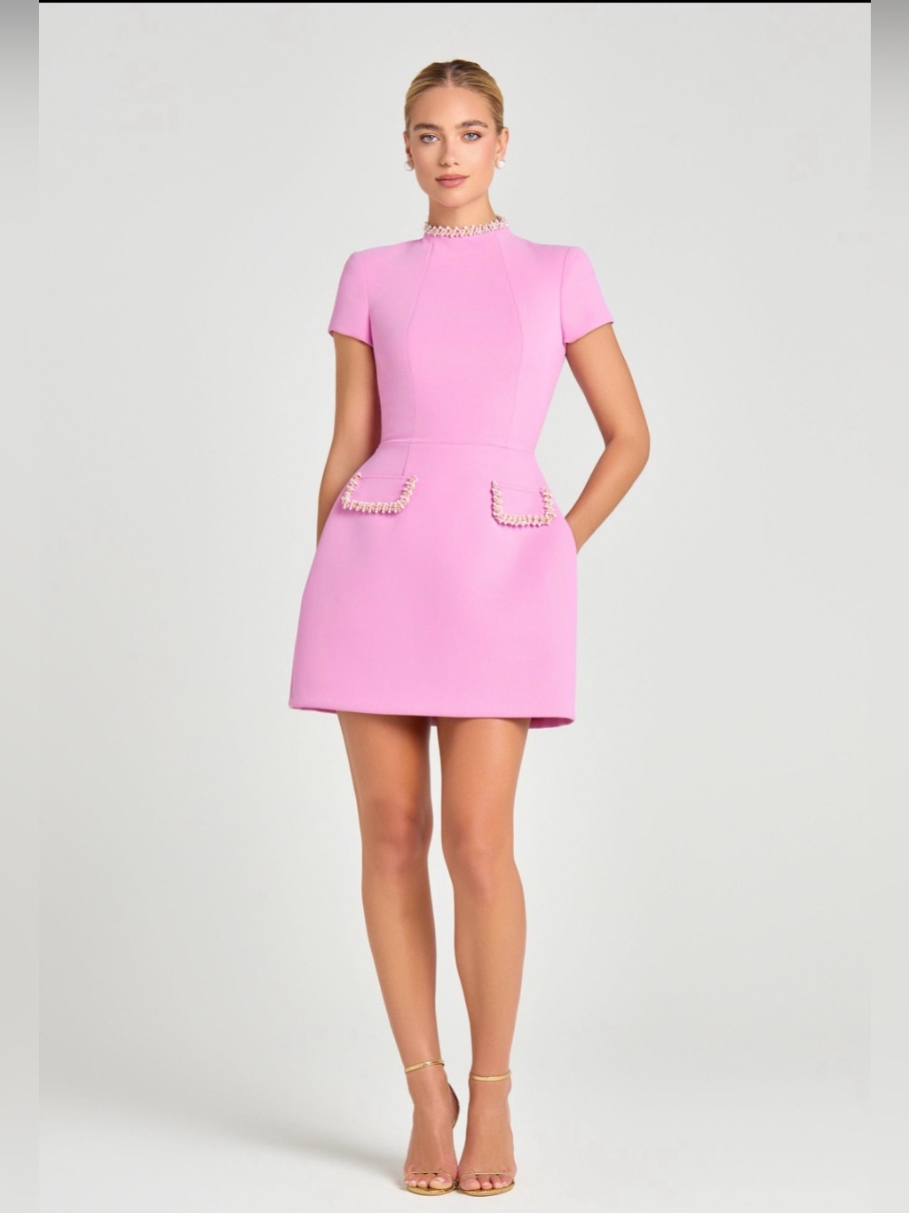 Nadine Merabi Simone Pink Mini Dress Xs